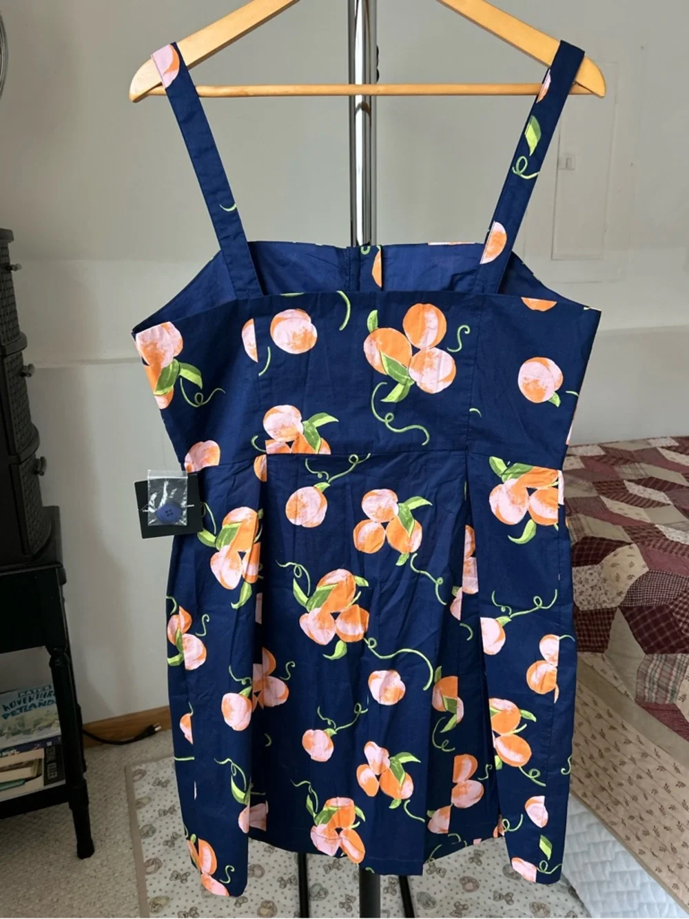 ModCloth Peach Fruit Dress NWT 14 - Picture 2 of 8
